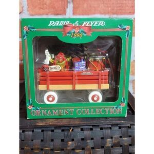 Collectible Vintage 1996 Radio Flyer Model Christmas Ornament Collection in Orig